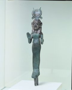 フェニキアの海岸からのフェニキアの女神の小像、紀元前700-600年（青銅と銀）（45369も参照）